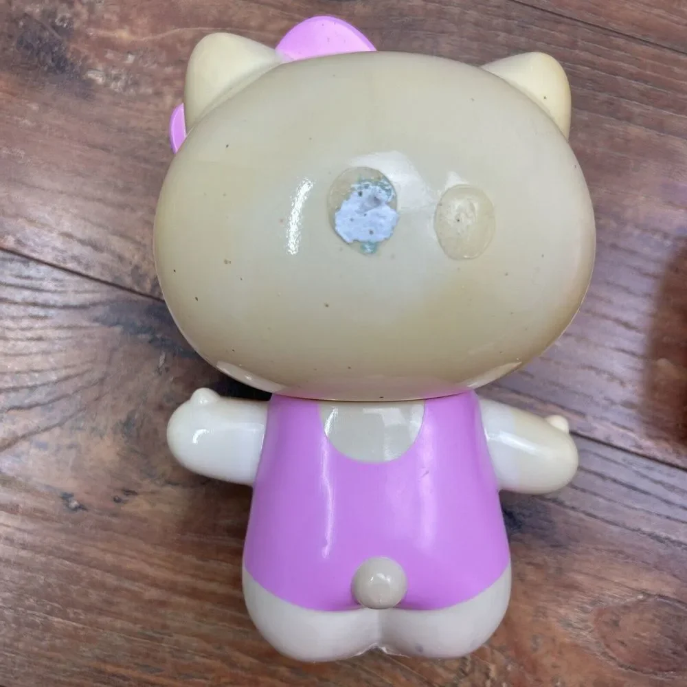 2011‎ Hello Kitty Bubble Bath Decanter Figure 2 Outfits Storage Bag Fizzies **